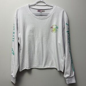 39. Maui & Sons Long Sleeves Shirt with a Graphic on Chest and Text on sleeves